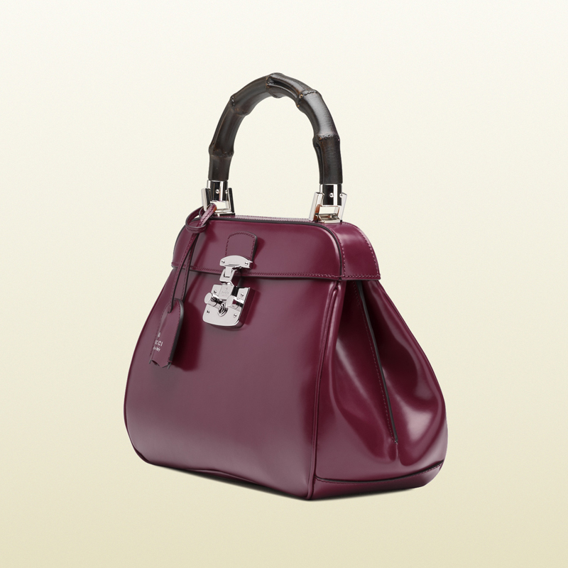 lady lock leather top handle bag