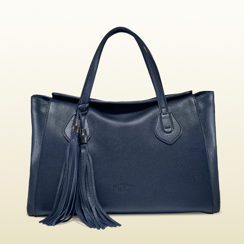 lady tassel leather tote