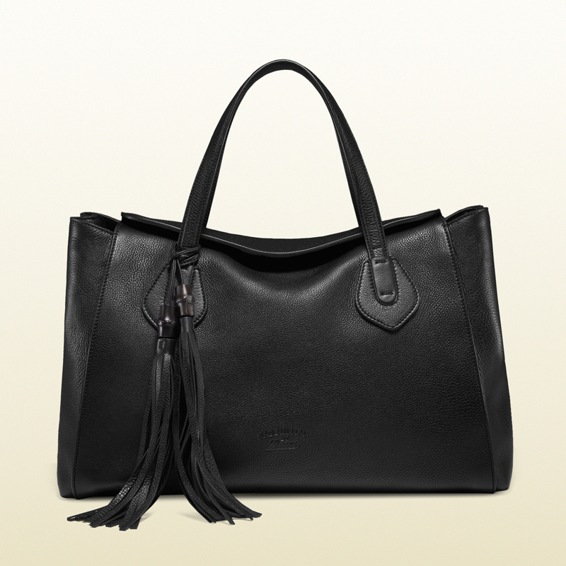 lady tassel leather tote