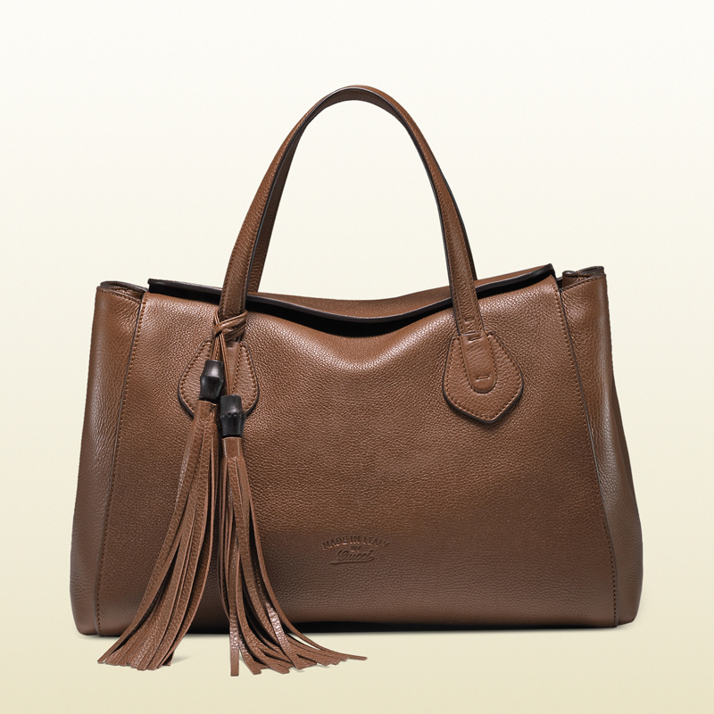 lady tassel leather tote