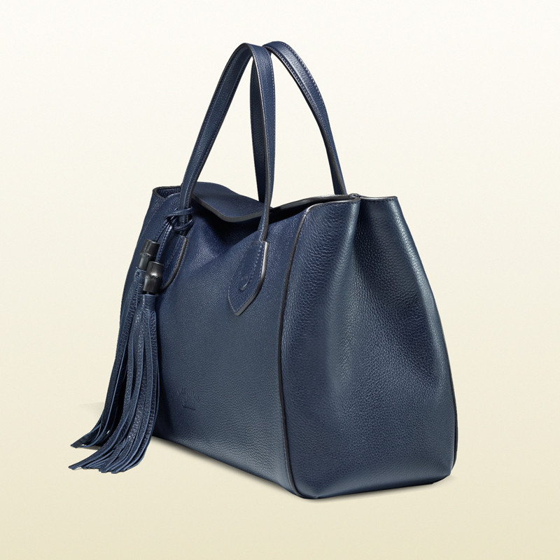 lady tassel leather tote