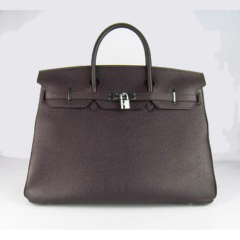 Hermes 40CM Dark Coffee (silver)