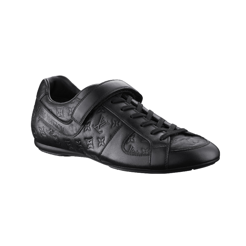 GLOBE-TROTTER SNEAKER IN EMBOSSED LEATHER