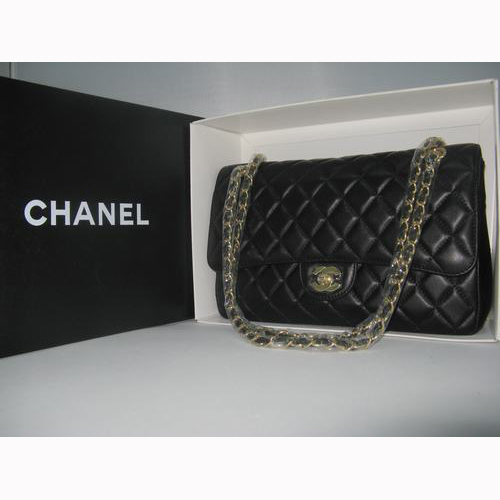 Chanel black color with Gold chain