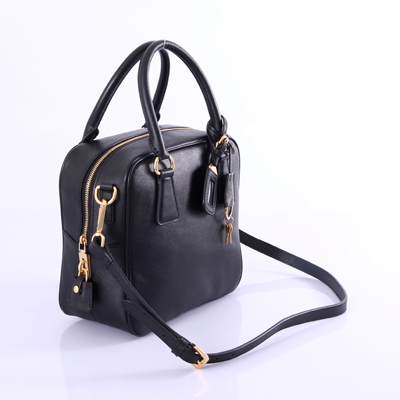 BL0757 Black Cross pattern full leather