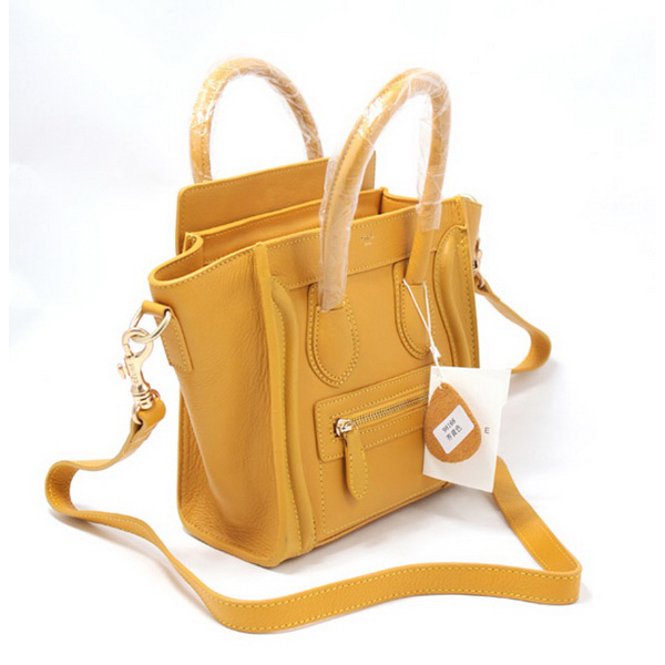 Celine Luggage small Fashion Bag Yellow