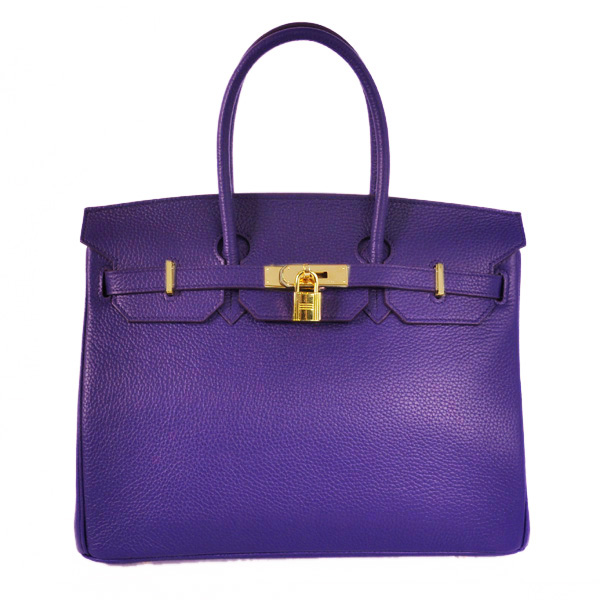 Hermes Birkin 35CM clemence leather in Iris Purple with Gold hardware