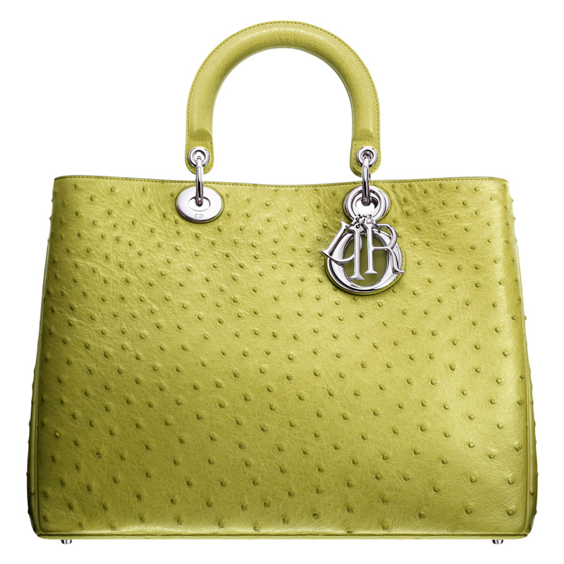 Green ostrich 'Diorissimo' bag