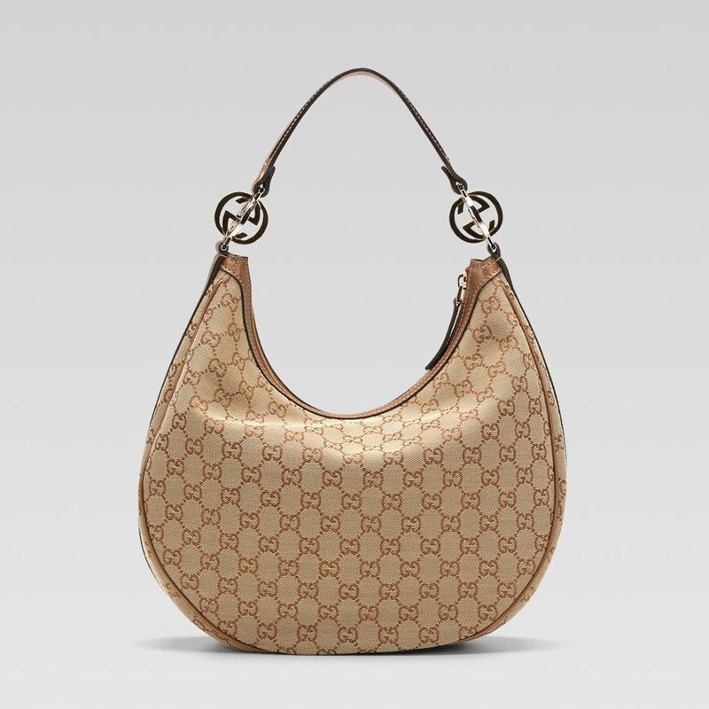 'GG twins' medium hobo with interlocking G ornamen