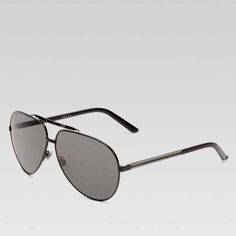 medium aviator sunglasses with signature web detai