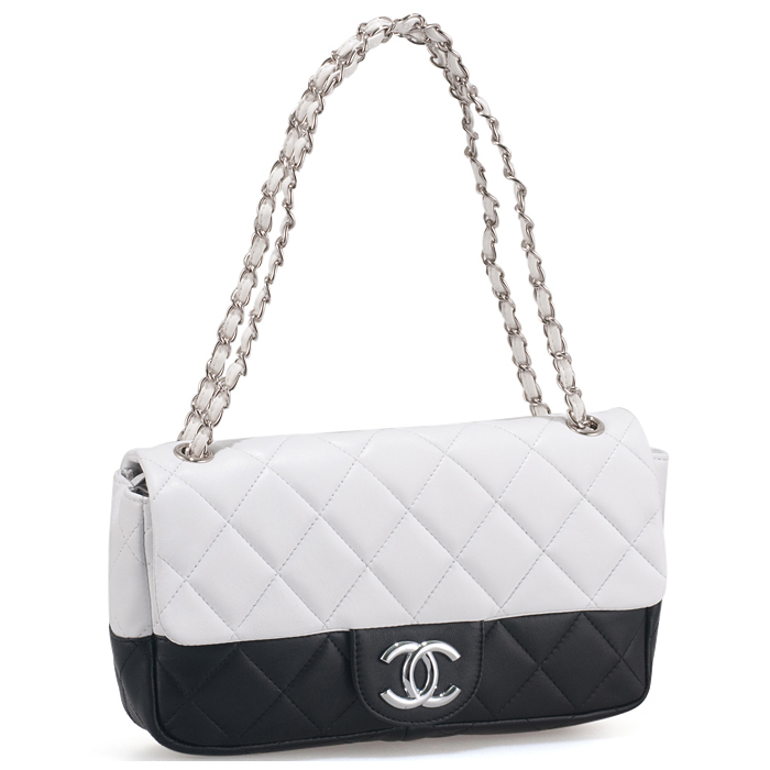 Chanel Classic Flap Bag in Two Tone Lambskin