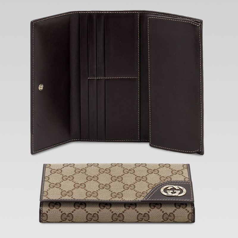 continental wallet with interlocking G ornament