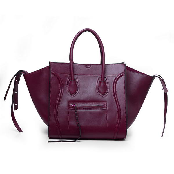 Celine Luggage Phantom Original Leather Bags Purple