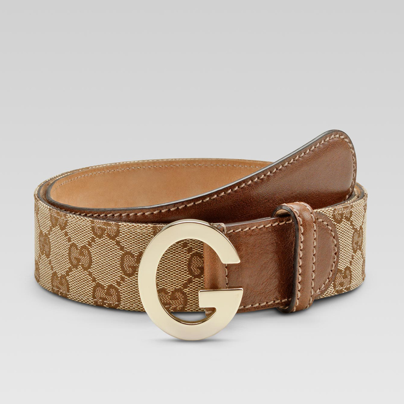 belt with round G buckle