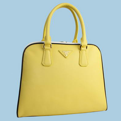 Hot Sell Prada Saffiano Leather Tote Bag BL0808 Yellow