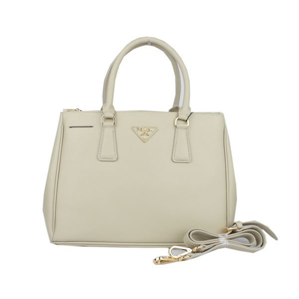 Prada Saffiano Calf Leather Tote Bag 103282 Offwhite