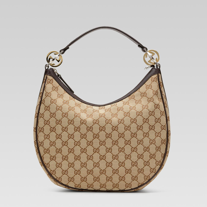 'GG twins' medium hobo with interlocking G details