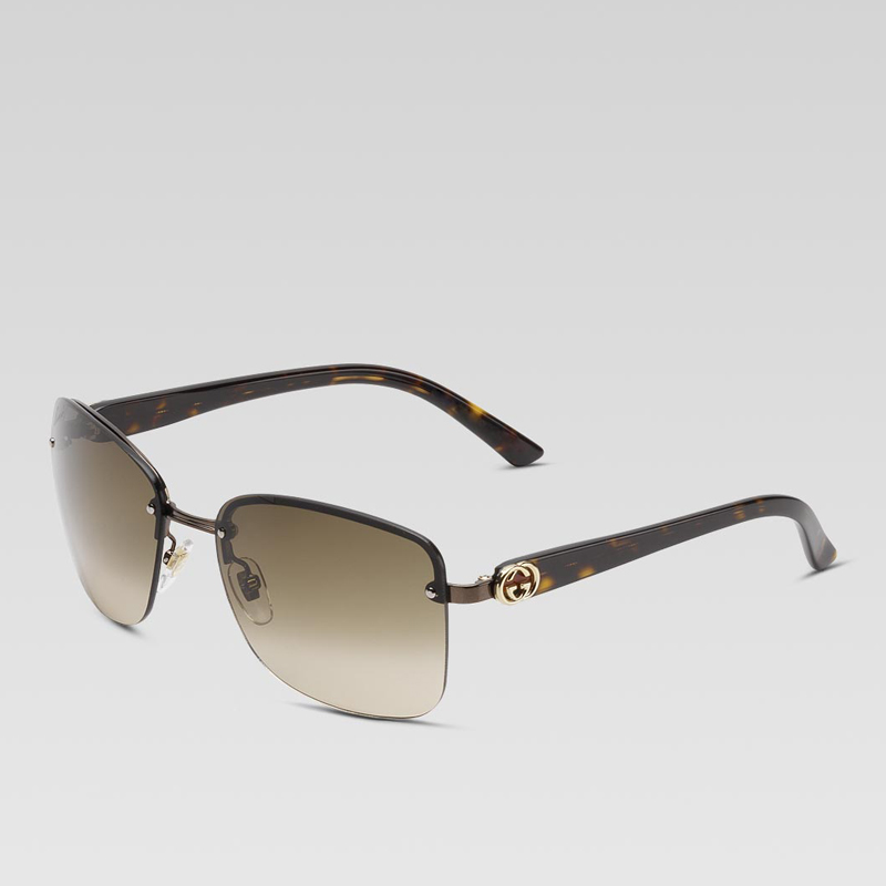 medium rimless sunglasses with interlocking G and