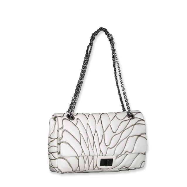 Chanel Reissue Flap Bag in Embroidered Jersey Silv