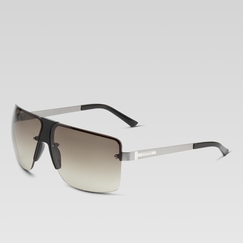 medium square frame sunglasses with gucci logo on