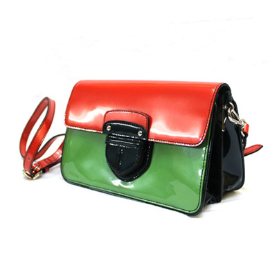 BT0784 Green with orange patent leather