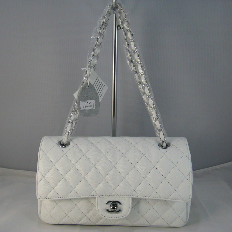 Chanel White color with Silver chain