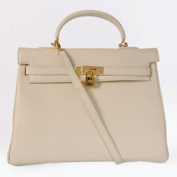 Hermes kelly 35CM Cream togo leather(Gold)