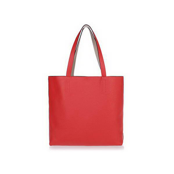 Hermes Shopping Bag 37CM Totes Clemence Leather Light Red