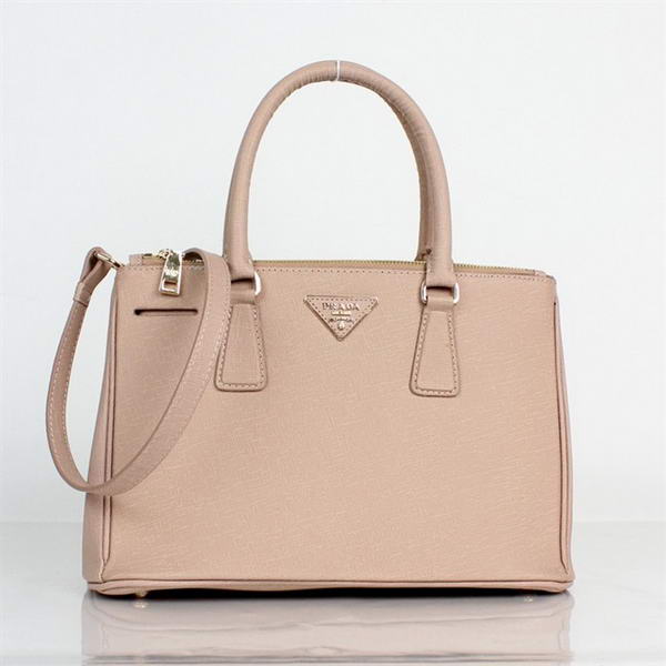 New Prada Classic Saffiano Leather Medium Tote Bag BN1801 Light Apricot