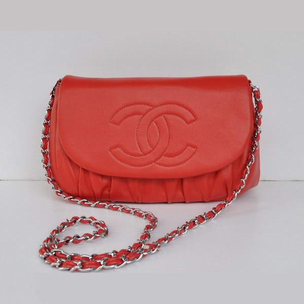 Chanel Sheepskin Leather Shoulder Bags A40033 Red