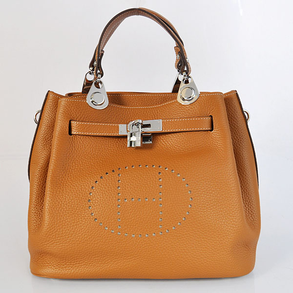 Hermes Mini so kelly bag in Camel with Silver hardware