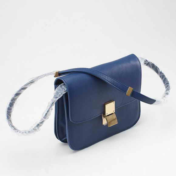 Celine Classic Box Large Flap Bag Blue