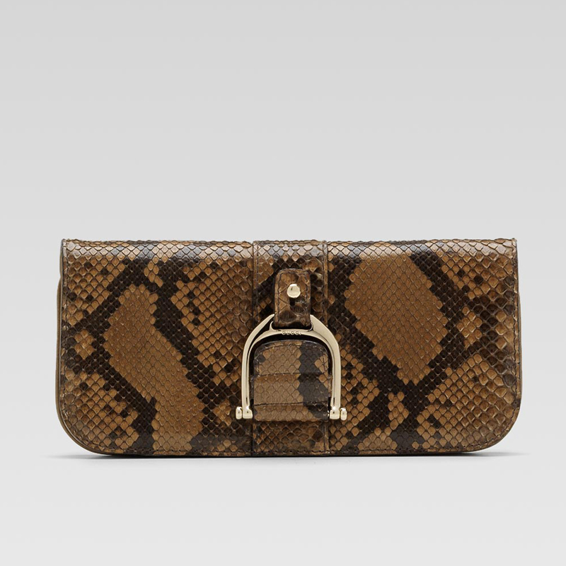 'greenwich' clutch with stirrup detail