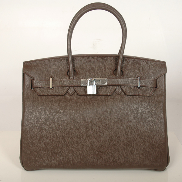 Hermes Birkin 35CM togo leather in Dark Brown with Silver hardware