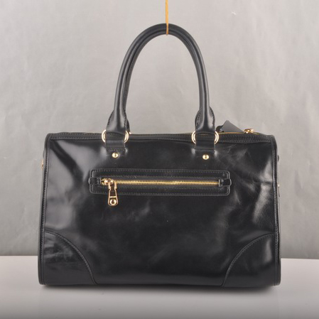 Miu Miu Shiny Leather Tote Bags 90303 Black