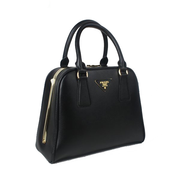 Prada Saffiano Leather Small Tote Bag BL0809 Black