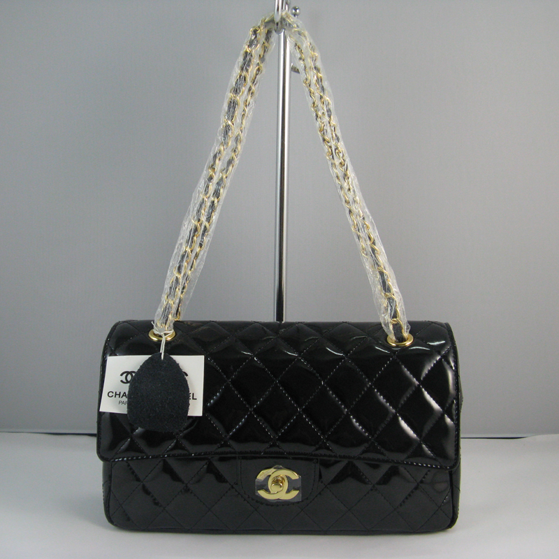 Chanel Black color with gold chain