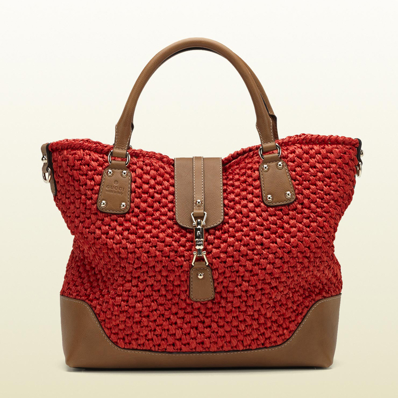 gucc 'santa monica' large tote with embossed gucci trademark