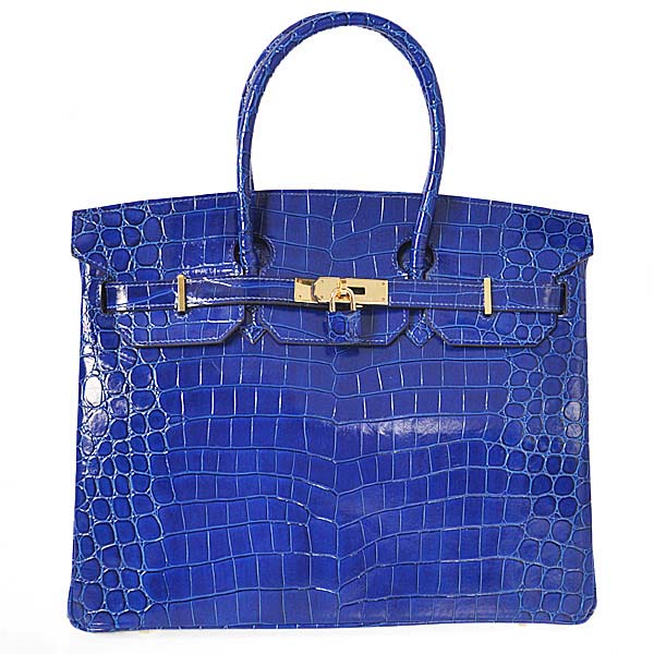 Hermes Birkin 35CM high light Crocodile leather in Black with Gold hardware