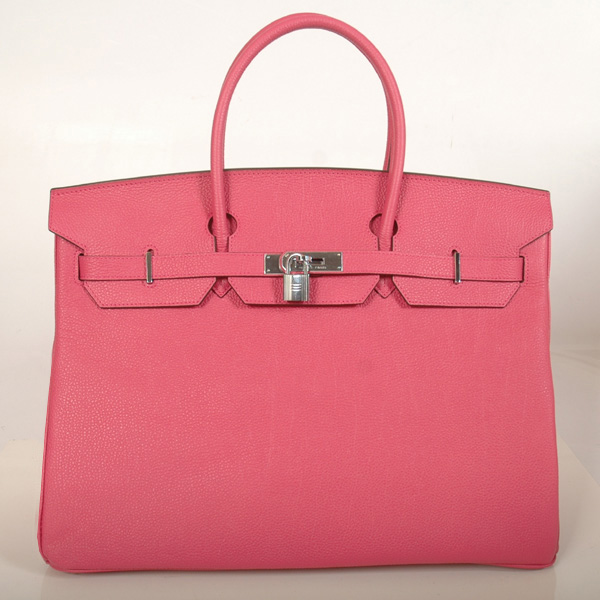 Hermes Birkin togo leather 40CM togo in Peach with Silver hardware