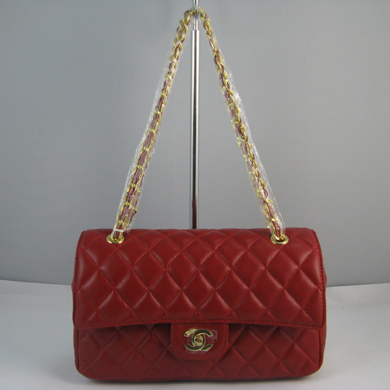 Chanel Red color with Gold chain