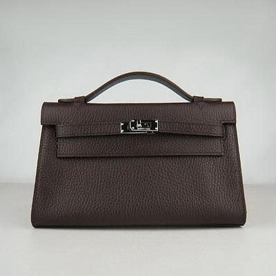 HERMES 22CM H008 Dark Coffee(Silver)