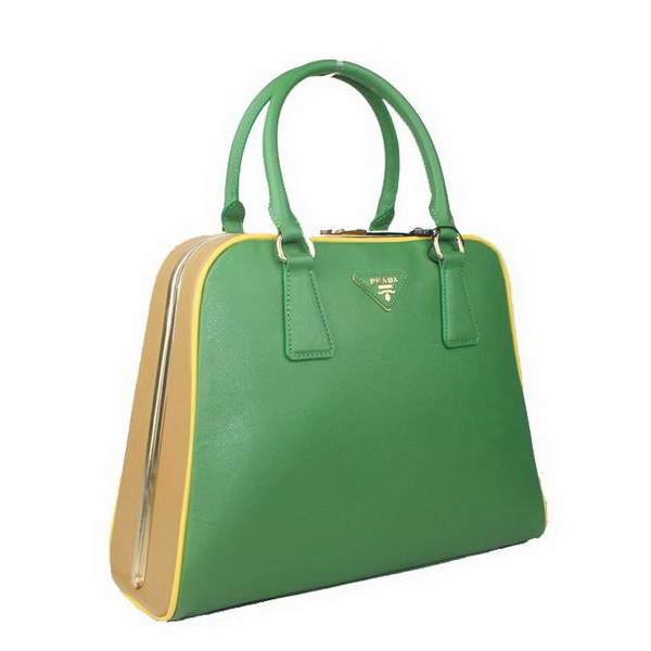 Prada Saffiano Leather Medium Tote Bag BL0808 Green