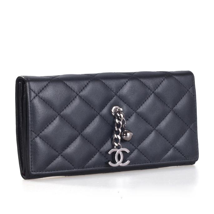 CHANEL Leather Long Wallet