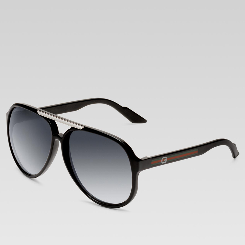 medium aviator sunglasses with G detail and signat