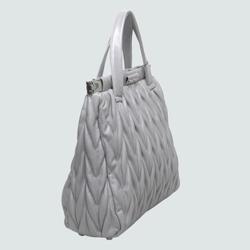 Miu Miu Matelasse Nappa Leather Tote Bags 90281 Grey