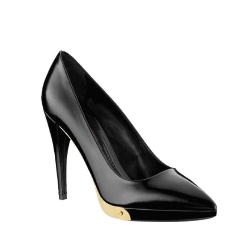 SENSUAL PUMP IN GLAZED LEATHER