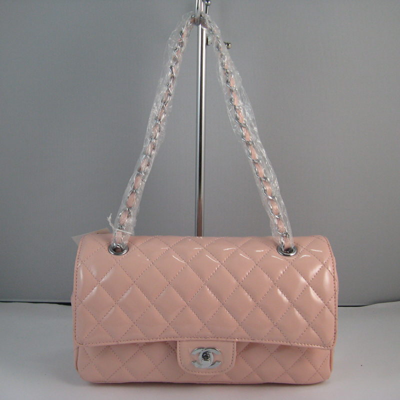 Chanel Pink color with Silver chain