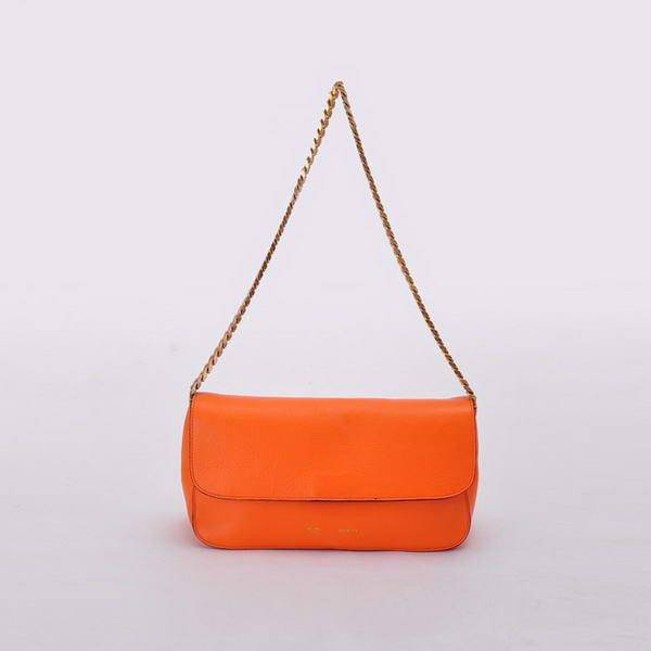 Celine Gourmette Small Bag in Ferrari Leather Orange