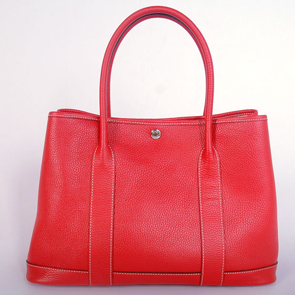 Hermes Garden party bag clemence leather in Flame